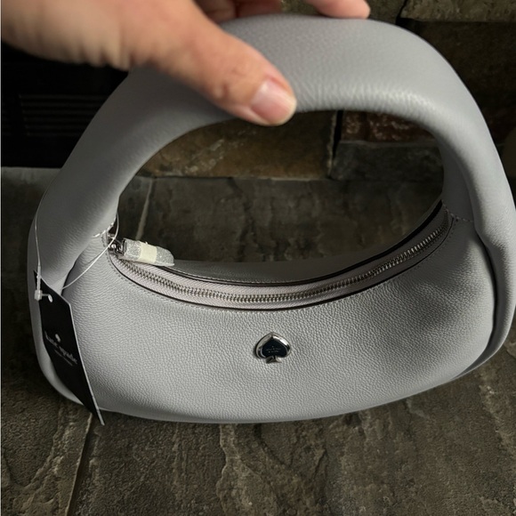 NWT Kate Spade Kayla Crescent Shoulder Bag Grey In Dust Bag XMAS Gift - Picture 9 of 15